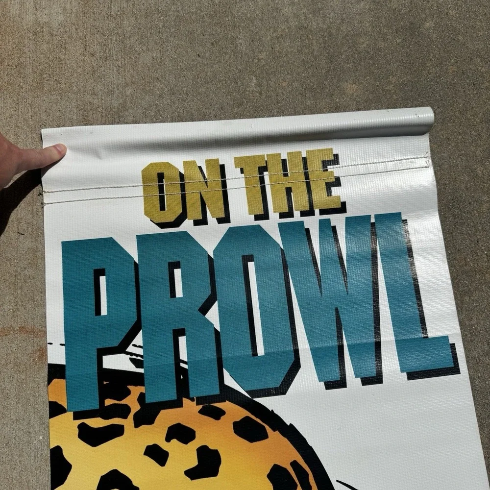 Vintage Jacksonville‎ Jaguars Street Banner Collection 1997 Banner NFL 43